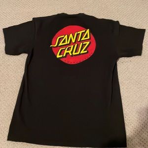 Santa Cruz Skateboards Original Logo T-Shirt GUC Mens M Black Red